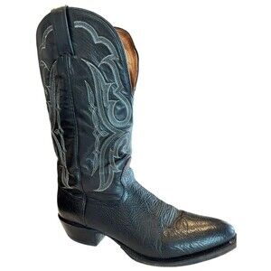 Nocona Vintage 1650135403 Black BullHide Cowboy Boots- Men’s Sz 10 B Mad…